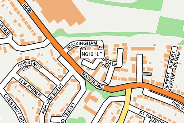 NG16 1LF map - OS OpenMap – Local (Ordnance Survey)