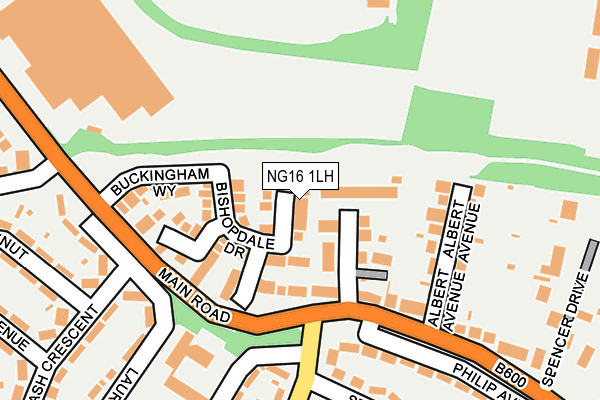NG16 1LH map - OS OpenMap – Local (Ordnance Survey)