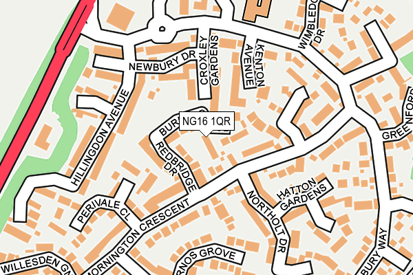 NG16 1QR map - OS OpenMap – Local (Ordnance Survey)
