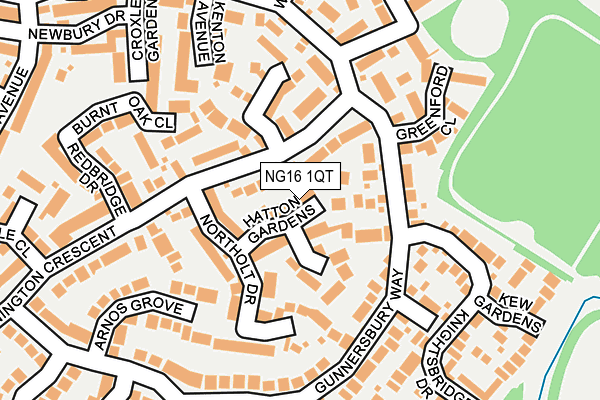 NG16 1QT map - OS OpenMap – Local (Ordnance Survey)