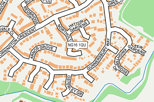 NG16 1QU map - OS OpenMap – Local (Ordnance Survey)