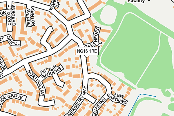 NG16 1RE map - OS OpenMap – Local (Ordnance Survey)