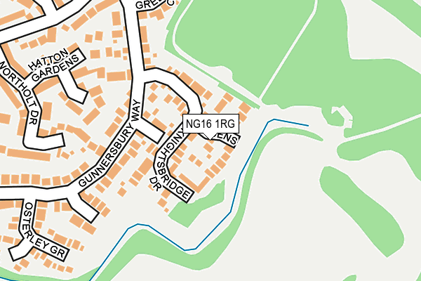 NG16 1RG map - OS OpenMap – Local (Ordnance Survey)