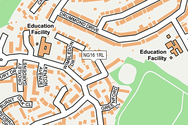 NG16 1RL map - OS OpenMap – Local (Ordnance Survey)