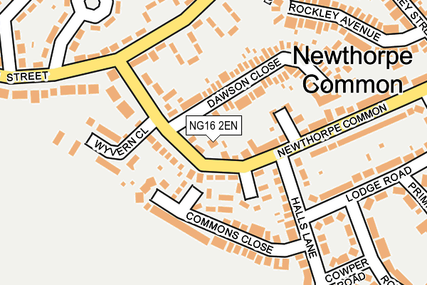 NG16 2EN map - OS OpenMap – Local (Ordnance Survey)
