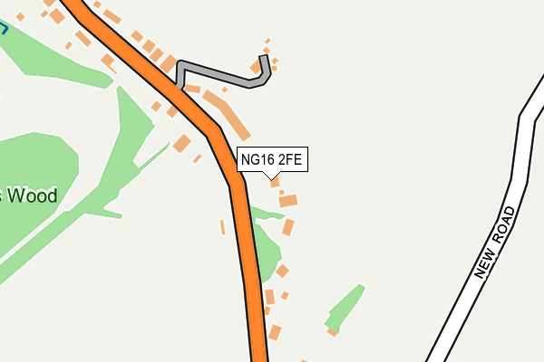 NG16 2FE map - OS OpenMap – Local (Ordnance Survey)