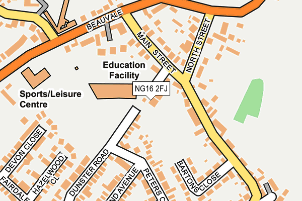 NG16 2FJ map - OS OpenMap – Local (Ordnance Survey)