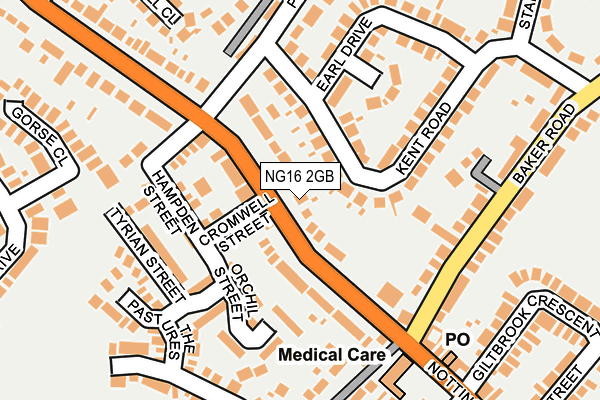 NG16 2GB map - OS OpenMap – Local (Ordnance Survey)