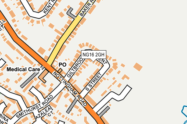 NG16 2GH map - OS OpenMap – Local (Ordnance Survey)