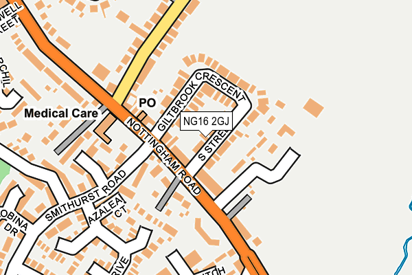 NG16 2GJ map - OS OpenMap – Local (Ordnance Survey)