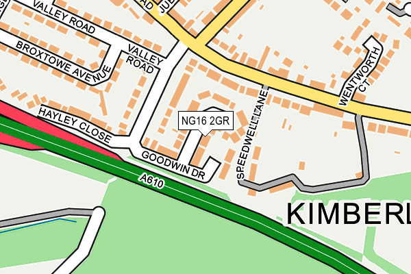 NG16 2GR map - OS OpenMap – Local (Ordnance Survey)