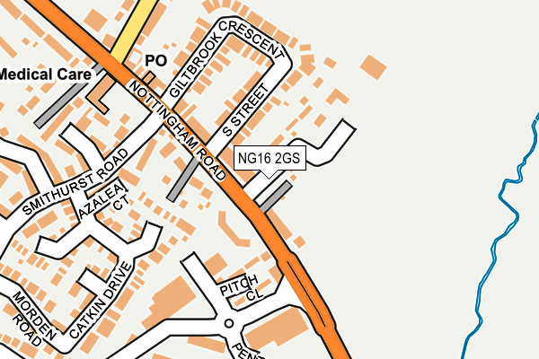 NG16 2GS map - OS OpenMap – Local (Ordnance Survey)