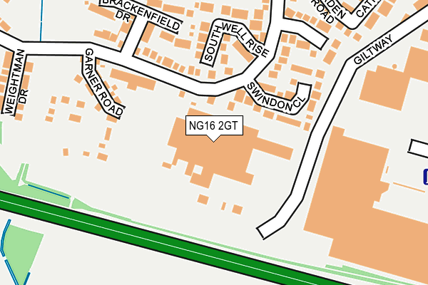 NG16 2GT map - OS OpenMap – Local (Ordnance Survey)