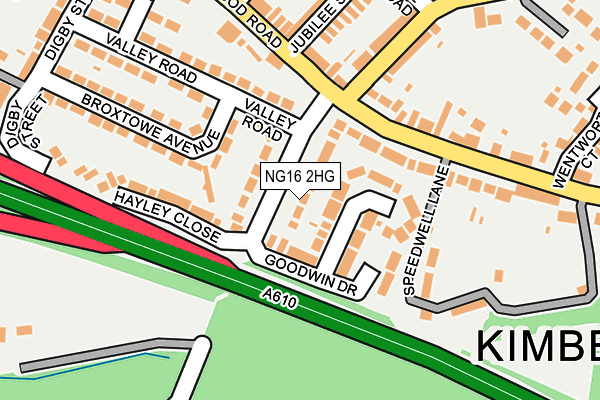 NG16 2HG map - OS OpenMap – Local (Ordnance Survey)