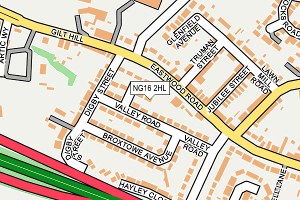 NG16 2HL map - OS OpenMap – Local (Ordnance Survey)
