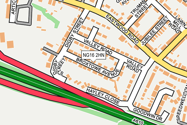 NG16 2HN map - OS OpenMap – Local (Ordnance Survey)