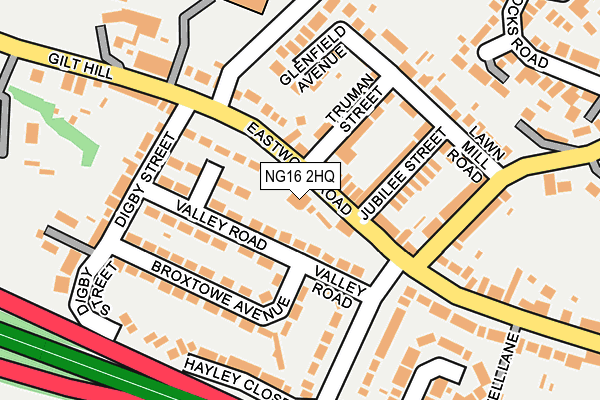 NG16 2HQ map - OS OpenMap – Local (Ordnance Survey)