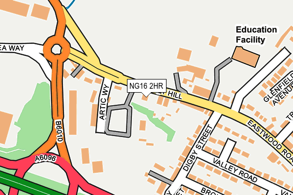 NG16 2HR map - OS OpenMap – Local (Ordnance Survey)