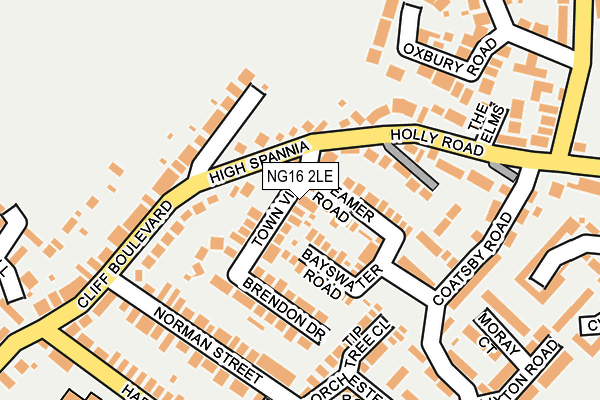 NG16 2LE map - OS OpenMap – Local (Ordnance Survey)