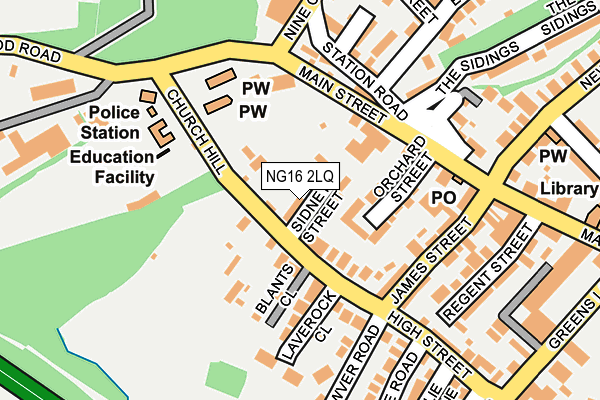 NG16 2LQ map - OS OpenMap – Local (Ordnance Survey)