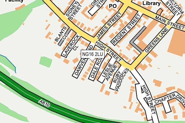 NG16 2LU map - OS OpenMap – Local (Ordnance Survey)
