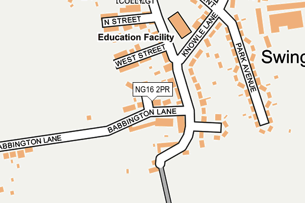 NG16 2PR map - OS OpenMap – Local (Ordnance Survey)