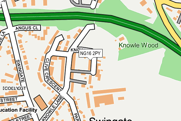 NG16 2PY map - OS OpenMap – Local (Ordnance Survey)