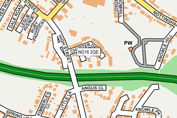 NG16 2QE map - OS OpenMap – Local (Ordnance Survey)