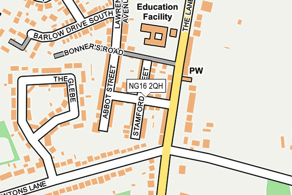 NG16 2QH map - OS OpenMap – Local (Ordnance Survey)