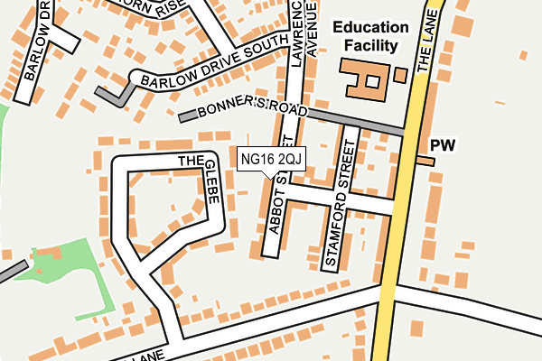 NG16 2QJ map - OS OpenMap – Local (Ordnance Survey)