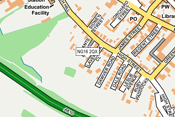 NG16 2QX map - OS OpenMap – Local (Ordnance Survey)