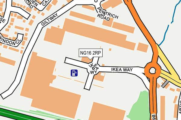 NG16 2RP map - OS OpenMap – Local (Ordnance Survey)
