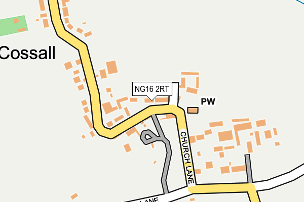 NG16 2RT map - OS OpenMap – Local (Ordnance Survey)