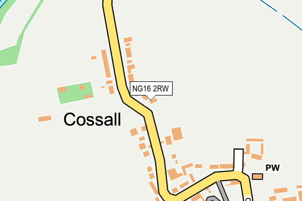 NG16 2RW map - OS OpenMap – Local (Ordnance Survey)