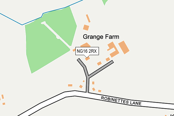 NG16 2RX map - OS OpenMap – Local (Ordnance Survey)