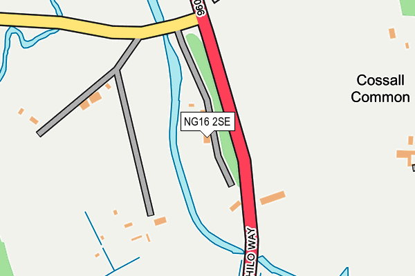 NG16 2SE map - OS OpenMap – Local (Ordnance Survey)