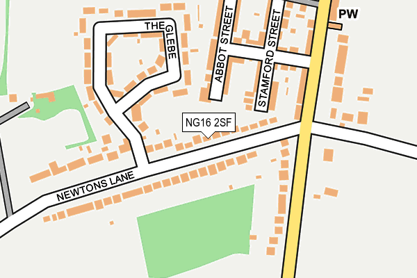 NG16 2SF map - OS OpenMap – Local (Ordnance Survey)