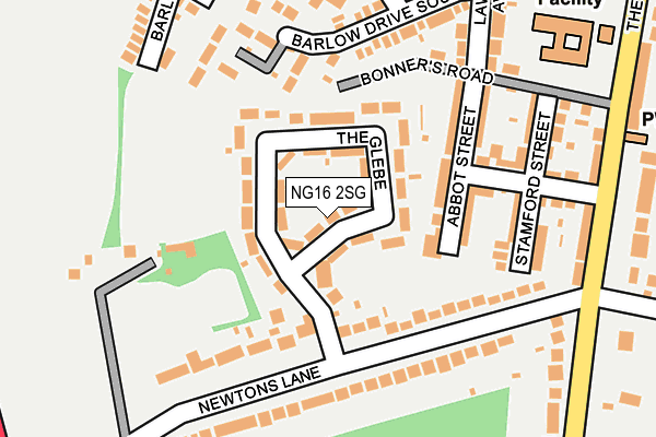 NG16 2SG map - OS OpenMap – Local (Ordnance Survey)
