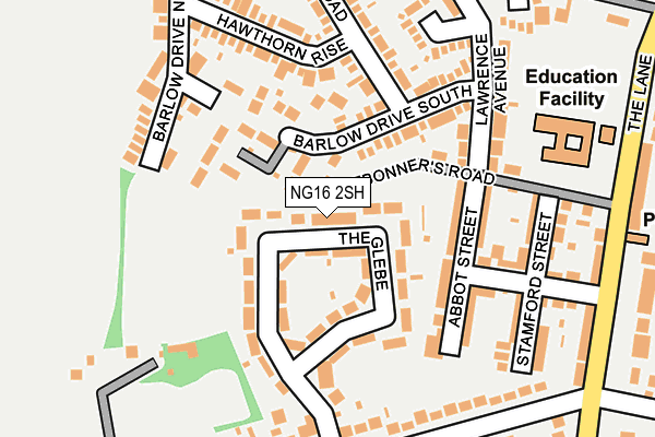 NG16 2SH map - OS OpenMap – Local (Ordnance Survey)