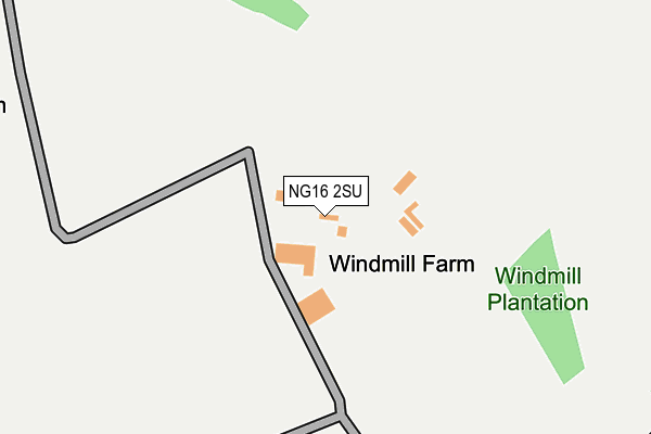 NG16 2SU map - OS OpenMap – Local (Ordnance Survey)