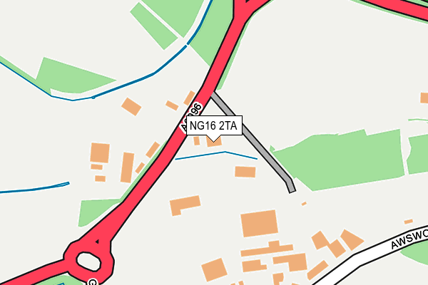 NG16 2TA map - OS OpenMap – Local (Ordnance Survey)
