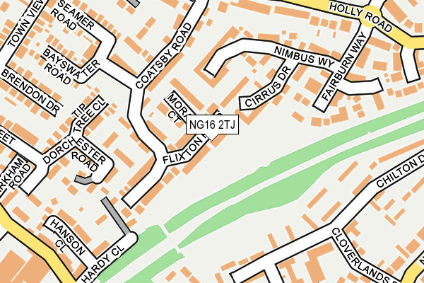 NG16 2TJ map - OS OpenMap – Local (Ordnance Survey)