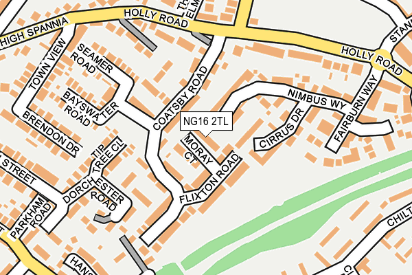 NG16 2TL map - OS OpenMap – Local (Ordnance Survey)