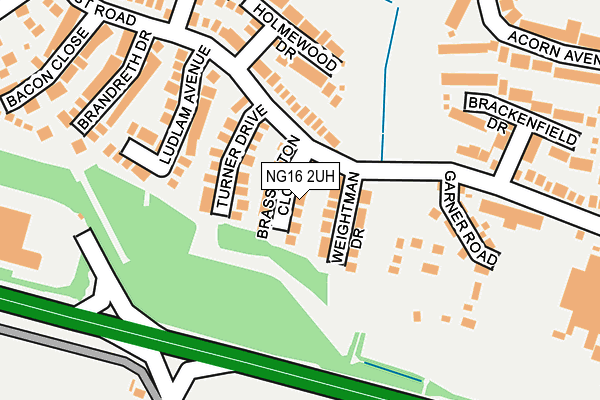 NG16 2UH map - OS OpenMap – Local (Ordnance Survey)