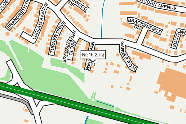 NG16 2UQ map - OS OpenMap – Local (Ordnance Survey)
