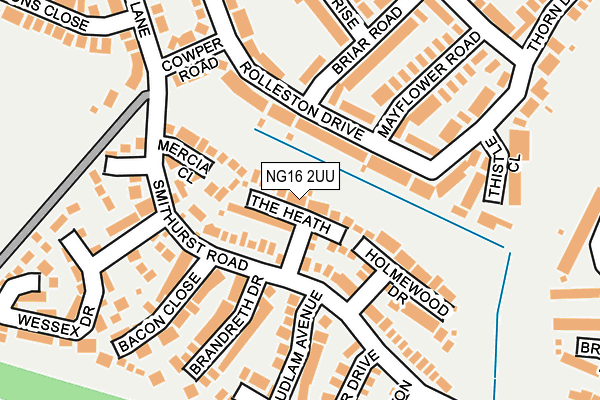 NG16 2UU map - OS OpenMap – Local (Ordnance Survey)