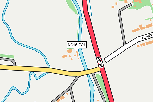 NG16 2YH map - OS OpenMap – Local (Ordnance Survey)