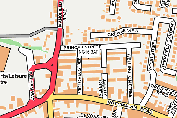 NG16 3AT map - OS OpenMap – Local (Ordnance Survey)