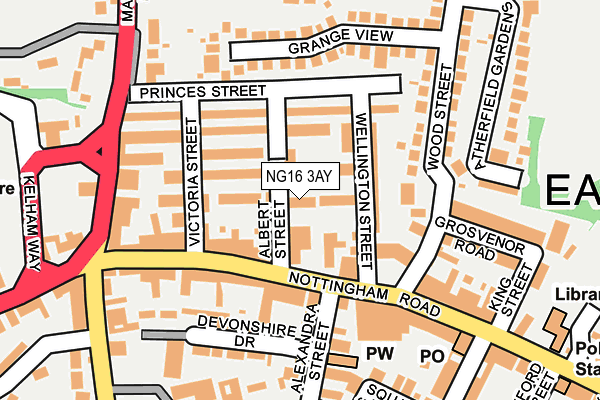 NG16 3AY map - OS OpenMap – Local (Ordnance Survey)