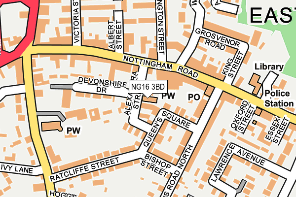 NG16 3BD map - OS OpenMap – Local (Ordnance Survey)